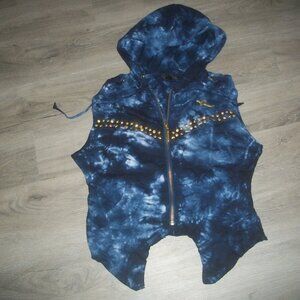 womens rocawear tie dye vest. hoodie. size large